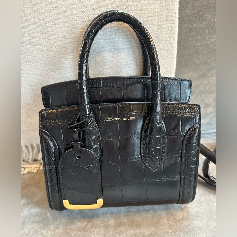 Alexander McQueen Mini Heroine Crocodile Handbag
